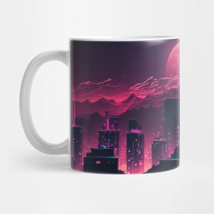 Synthwave City By Night Mug